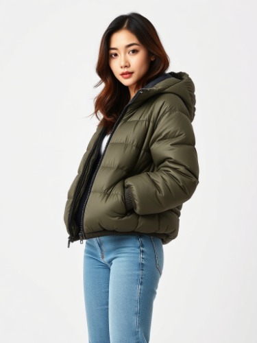 숏 퀼팅 패딩